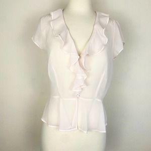 Pink Ruffle Peplum top Victoria's Secret